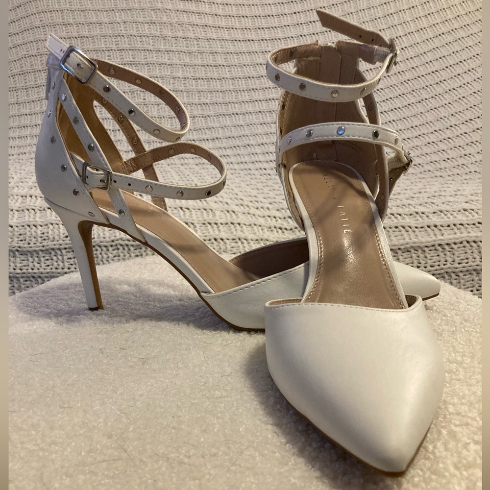 White Strappy Heels